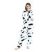 Nituyy Women Men Animal Costume Jumpsuit Long Sleeve Plush Pajamas Button Down Romper Cosplay Outfit