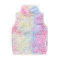 FAKKDUK Toddler Baby Boys Girls Sherpa Fleece Vest Full-Zip Outwear Cute Jacket with Pockets Girls Fleece Jacket Fall Winter Fuzzy Coat Girls Fall Jacket Boys Winter Jacket