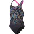 SPEEDO Kinder Badeanzug DIGI PLMT MDLT 1PC JF BLACK/PINK, Größe 176 in Schwarz