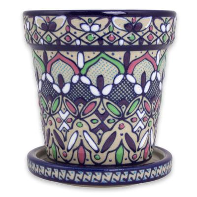 Flowers in Celaya,'Handcrafted Ceramic Flower Pot ...