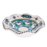 Bermuda,'Guatemalan Handcrafted 11-Inch Floral Ceramic Fruit Bowl'