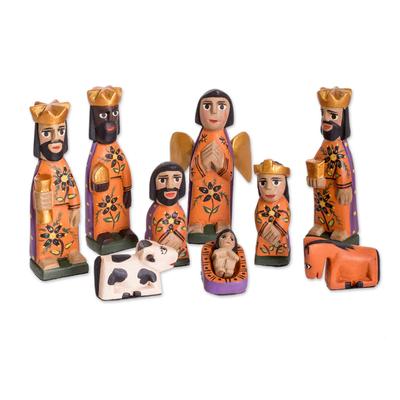 'Devotion' (set of 10) - Artisan Crafted Christianity Wood Nativity Scene