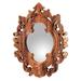 Wood wall mirror, 'Mataram Rococo'