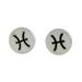 Satin Pisces,'Sterling Silver Pisces Stud Earrings from Thailand'