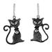 Witch's Cat,'Sterling Silver Cat Dangle Earrings from Thailand'