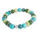 Energy of Bali,'Multi-Gemstone Beaded Bracelet in Sea & Forest Colors'