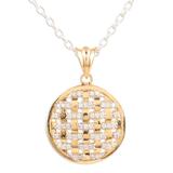 '18k Gold-Accented & Moissanite Interlaced Pendant Necklace'