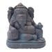 Resting Ganesha,'Cast Stone Resting Ganesha Sculpture in Antique Bronze'