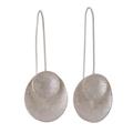 Modern Majesty,'Sterling Silver Modern Drop Earrings from Bali'