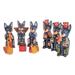 'Cat-Themed Wood Nativity Scene from Guatemala (9 Pieces)'