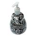 Monochrome Flowers,'Black and White Ceramic Floral Soap Dispenser'