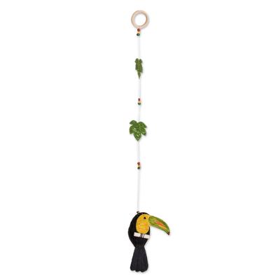 Toucan Habitat,'Costa Rican Handmade Natural Fiber Toucan Mobile'