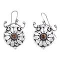 Joy in Spring,'Sterling Silver Synthetic Yellow Sapphire Dangle Earrings'