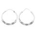 Mystic Cycles,'Polished Traditional Sterling Silver Hoop Earrings from Bali'