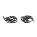 Ancient Foliage,'Oxidized Leaf-Shaped Sterling Silver Stud Earrings'