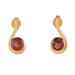 '22k Gold-Plated One-Carat Natural Garnet Drop Earrings'