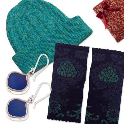 'Blue and Turquoise Nature-Themed Curated Gift Set'