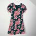J. Crew Dresses | Mercantile By J Crew Size 00 Green And Pink Floral Mini Dress Summer/Spring | Color: Green/Pink | Size: 00