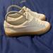 Madewell Shoes | Madewell Sidewalk Low Top Sneakers White Gum Sole Canvas Shoes Womens Size 7 | Color: Tan/White | Size: 7