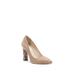 Jessica Simpson Shoes | Jessica Simpson Womens Almond Beige Reptile Accie Slip On Leather Pumps 6 M | Color: Tan | Size: 6