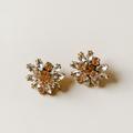 J. Crew Jewelry | Jcrew Burst Earrings - Gold And Crystal | Color: Gold | Size: Os