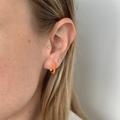 Madewell Jewelry | Madewell Orange And Gold Oval Hoops Enamel Hoop Earrings | Color: Gold/Orange | Size: Os