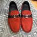 Louis Vuitton Shoes | Men’s Louis Vuitton Loafers In Red Suede With Brown Leather Trimming Details. | Color: Red | Size: 9.5