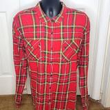 Levi's Shirts | Levis Red Flannel Shirt Size Xl | Color: Green/Red | Size: Xl