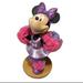 Disney Toys | Minnie Mouse 6.5" Cheerleader Bobble Head Ceramic Figure Pink/Purple | Color: Pink/Purple | Size: 6.5"