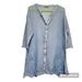 Anthropologie Tops | Mesh Weave Tunic W/Cutwork Lace | Color: Blue | Size: See Notes