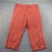 Nike Pants & Jumpsuits | Nike Womens Capris Orange Capri Pants Casual Size L | Color: Orange | Size: L