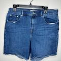 Levi's Shorts | Levi’s Women’s Size 31 Blue Denim Stretch Medium Wash Classic Jean Shorts Red Ta | Color: Blue | Size: 31