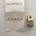 Coach Jewelry | New Coach Grommet Enamel Ring Sz 7 | Color: Gold/White | Size: Os