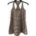 Lululemon Athletica Tops | Lululemon Cool Racerback Tank Top Size 6 Apex Stripe Black White | Color: Black/White | Size: 6