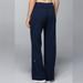 Lululemon Athletica Pants & Jumpsuits | Lululemon Athletica Inkwell Navy Still Pant Wide Leg Yoga Pant Size 6 | Color: Blue | Size: 6