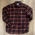 Carhartt Shirts | Carhartt Shirt Mens Large Red Blue Plaid Flannel Long Sleeve Cotton Button Up | Color: Blue/Red | Size: L