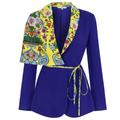 Women's Blue Chelebi Shawl Detailed Jacket Large Zum