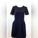 Madewell Dresses | Madewell Color Blocked Blue/Black Dress Size 4 | Color: Black/Blue | Size: 4