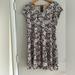 Michael Kors Dresses | Michael Kors Brown/White Floral Short Sleeve Fit And Flare Dress. Size Large | Color: Brown/White | Size: L