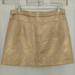 J. Crew Skirts | J.Crew Collection Sz 8 Gold Metallic Mini Skirt | Color: Gold | Size: 8