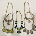 J. Crew Jewelry | J.Crew 6 Vintage Bundle Necklaces Lot Multicolor Blue Gold Excellent Condition | Color: Gold/Silver | Size: Os