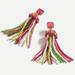 J. Crew Jewelry | J.Crew Beaded Tassel Earrings | Color: Pink/Red | Size: Os