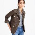 J. Crew Jackets & Coats | J.Crew Army Green Resin-Coated Twill Field Jacket Size Medium | Color: Green | Size: M