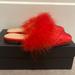 J. Crew Shoes | Jcrew Feather Mule Moire Red 6m | Color: Red | Size: 6