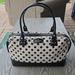 Kate Spade Bags | Kate Spade Justina Belltown Polka Dot Canvas Handbag With Leather Accents | Color: Black/Cream | Size: Os