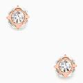 Kate Spade Jewelry | Kate Spade Lady Marmalade Studs Rose Gold/Clear Nib | Color: Gold/Pink | Size: Os