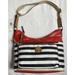 Giani Bernini Bags | Giani Bernini Canvas Stripe Hobo Shoulder Strap Handbags Crossbody Msrp 99.50 | Color: Red/Silver | Size: Os
