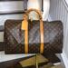 Louis Vuitton Bags | Louis Vuitton Lv50 Keepall Monogram Canvas Tote Travel Duffle Bag Lv 50 Sp0992 | Color: Brown/Cream | Size: 50