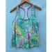 Lilly Pulitzer Tops | Lilly Pulitzer Luxletic Tank Top In Tropical Storm | Color: Green/Pink | Size: S