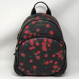 Michael Kors Bags | Michael Kors Abbey Medium Floral Print Backpack | Color: Black/Red | Size: Os